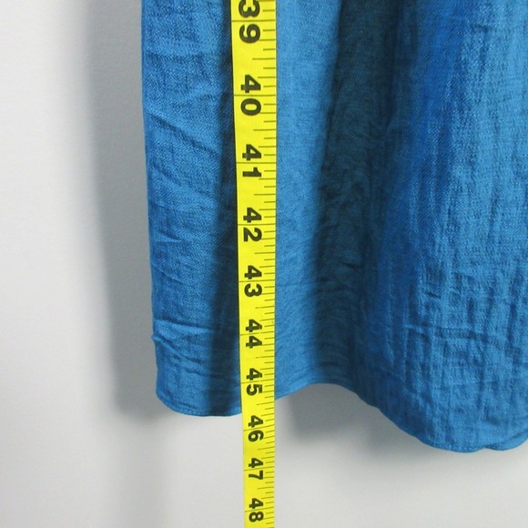 Banana Republic Twist Front Dress 6 Blue Midi V Neck Tank Casual Boho Party 338 - Picture 9 of 12